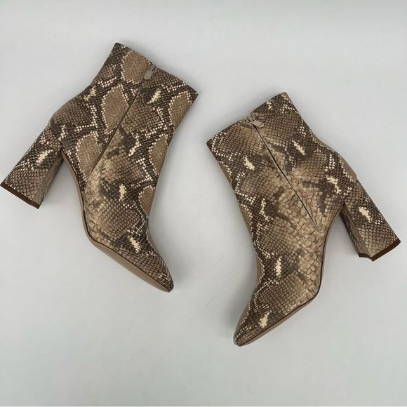 New! SAM EDELMAN Women’s Codie Snakeskin-Embossed Ankle Boots Size 9 - Picture 8 of 14